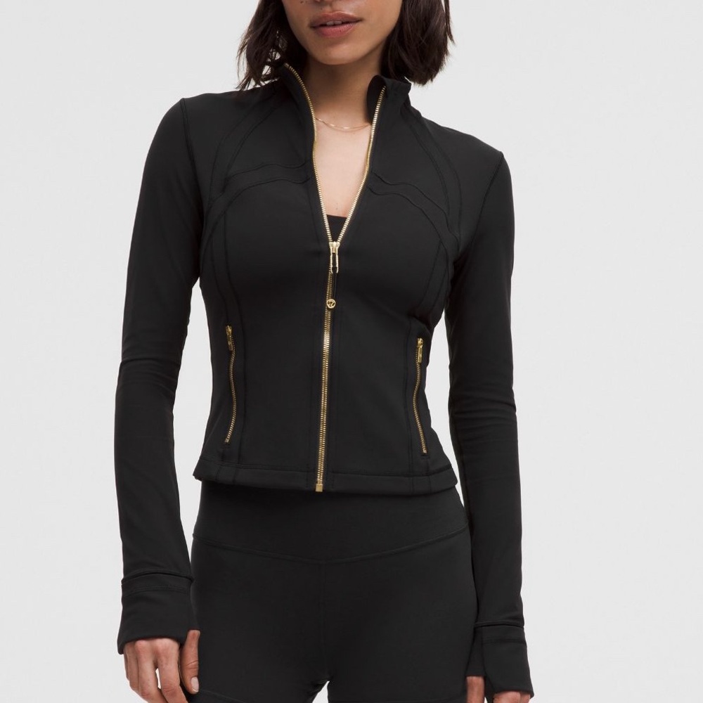 BNWT Lululemon Define *Nulu Jacket. Black + Gold Zippers sz 4 - Picture 2 of 13